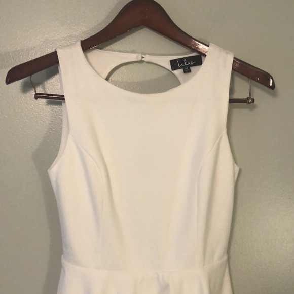 Lulu’s Living for Love White Backless Skater Dress - Picture 5 of 9